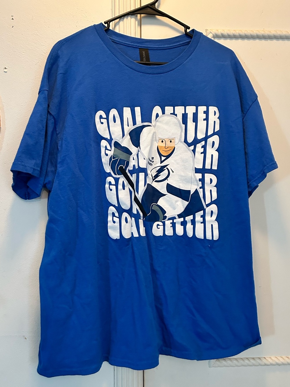 Tampa Bay Lightning Royal Blue 'Goal Getter' Hockey Graphic Tee